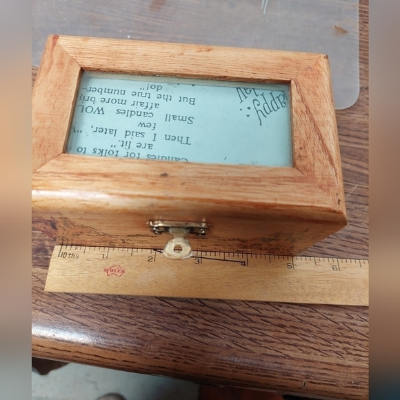 Wayne Bally 2003 Handcrafted Wooden Keepsake Box - Picture 8 of 10